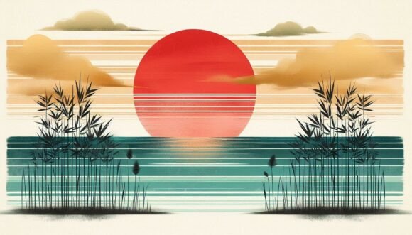 Bamboo Decorative Sun: Elevating Your Creative Projects with High-Resolution Digital Art
