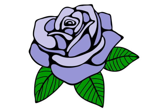 Blue Rose Drawing: Decorative Floral Blooms for Modern Design