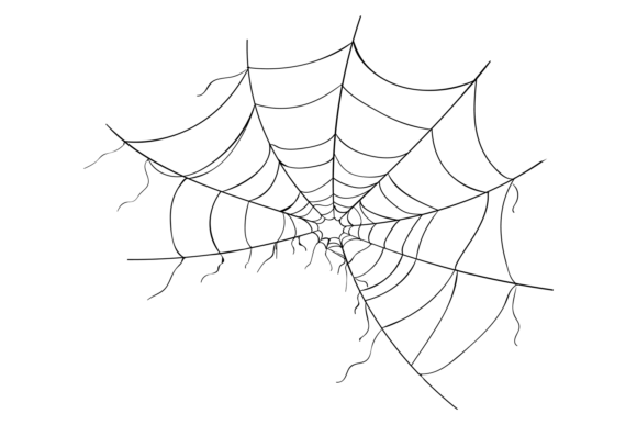 Creepy Spider Net Black Icon Guide