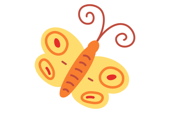 Cute Butterfly Drawing: Decorative Summer
