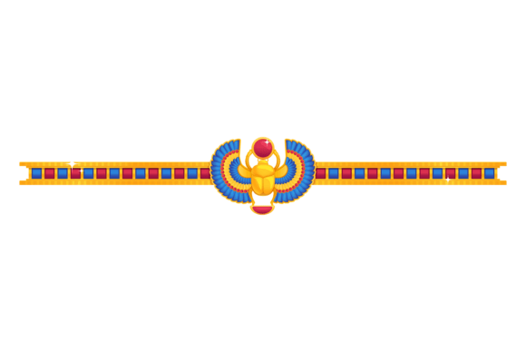 Decorative Egyptian Style Border. Golden: Elevating Design with Ancient Elegance