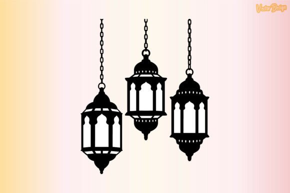 Decorative Festival Lantern Silhouette Guide