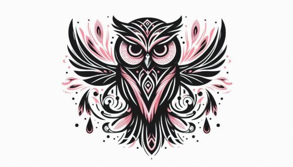 Decorative Stylized Owl: Elevating Your Creative Projects with Precision