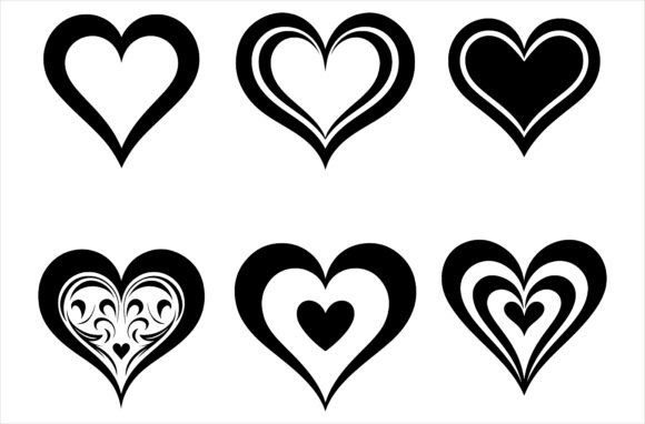 Decorative Tribal Heart Silhouette: A Versatile Design Asset for Modern Creators
