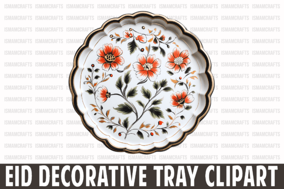 Elevate Your Creative Projects with High-Quality Eid Decorative Tray Clipart PNG