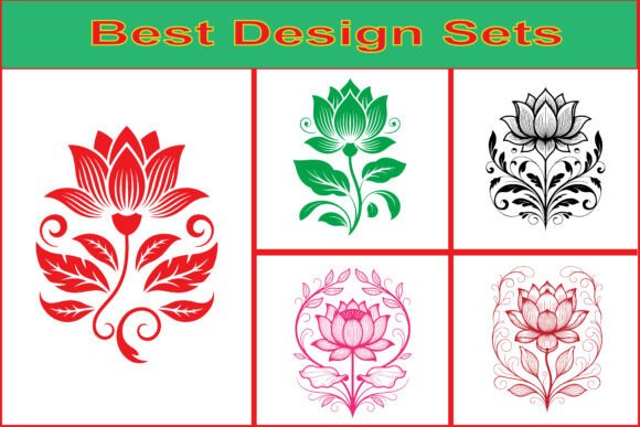 Elevating Brand Aesthetics: The Strategic Value of the Decorative Lotus Vector Design Set
