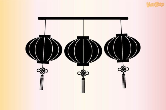 Elevating Brand Identity with the Decorative Chinese Lantern Silhouette