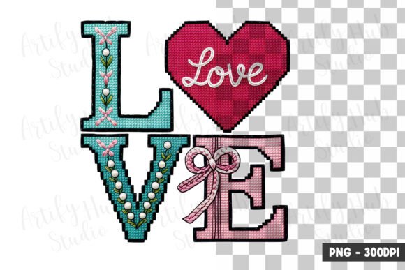Evaluating Love Heart Decorative Typography Clipart for Digital Design Projects