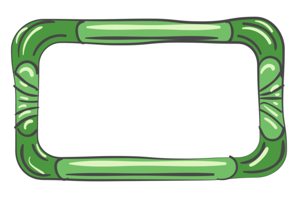 Green Decorative Doodle Frame. Ornate Sc: Strategic Visual Assets for Brand Clarity