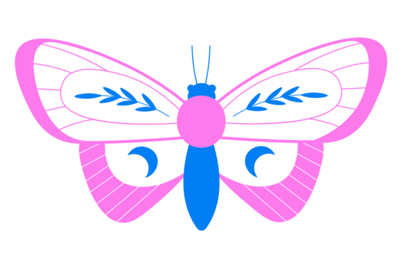 Integrating Decorative Butterfly. Cute Night Moth Co into Your Creative and Business Workflows