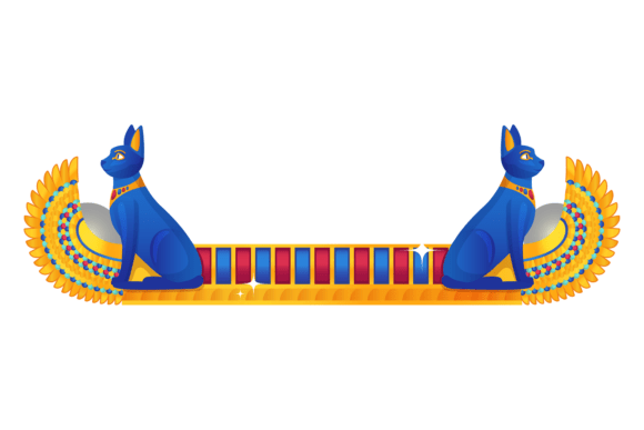 Integrating Egyptian Cat God Decorative Border Carto Into Modern Visual Storytelling