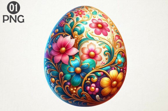 Integrating Floral Decorative Easter Egg PNG Assets into Professional Design Workflows