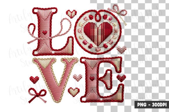 Love Typography Decorative Letters PNG