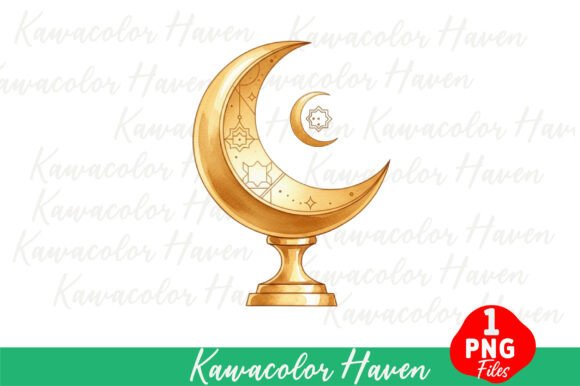 Strategic Visual Positioning with the Golden Crescent Moon on Decorative Stand