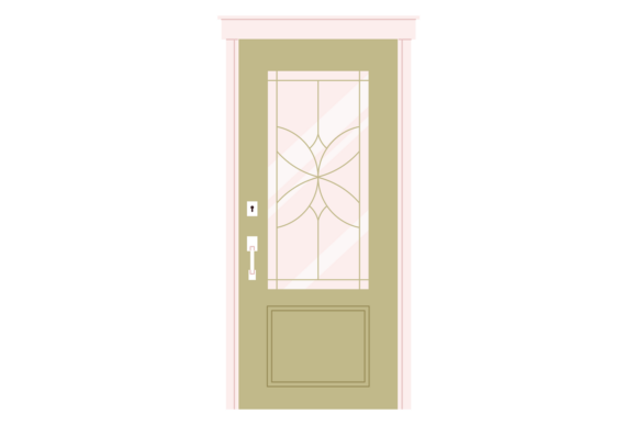 The Enduring Allure of the Vintage Doorway with Ornate Decorative Glass